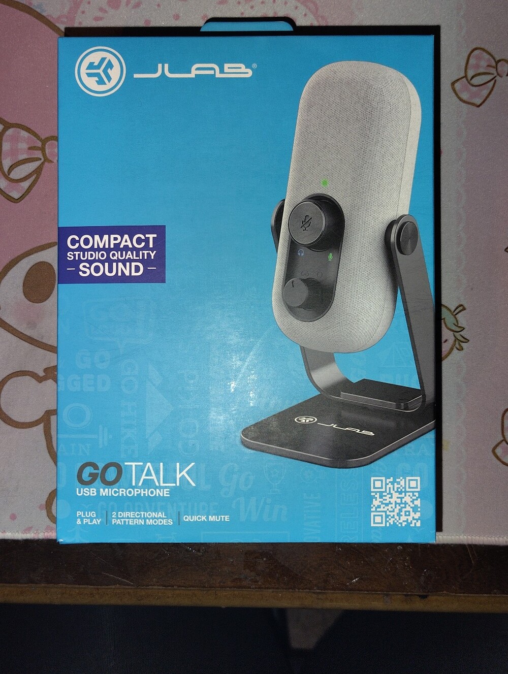 JLab GO TALK USB Microphone in Light Gray and Black BNIB Factory sealed.